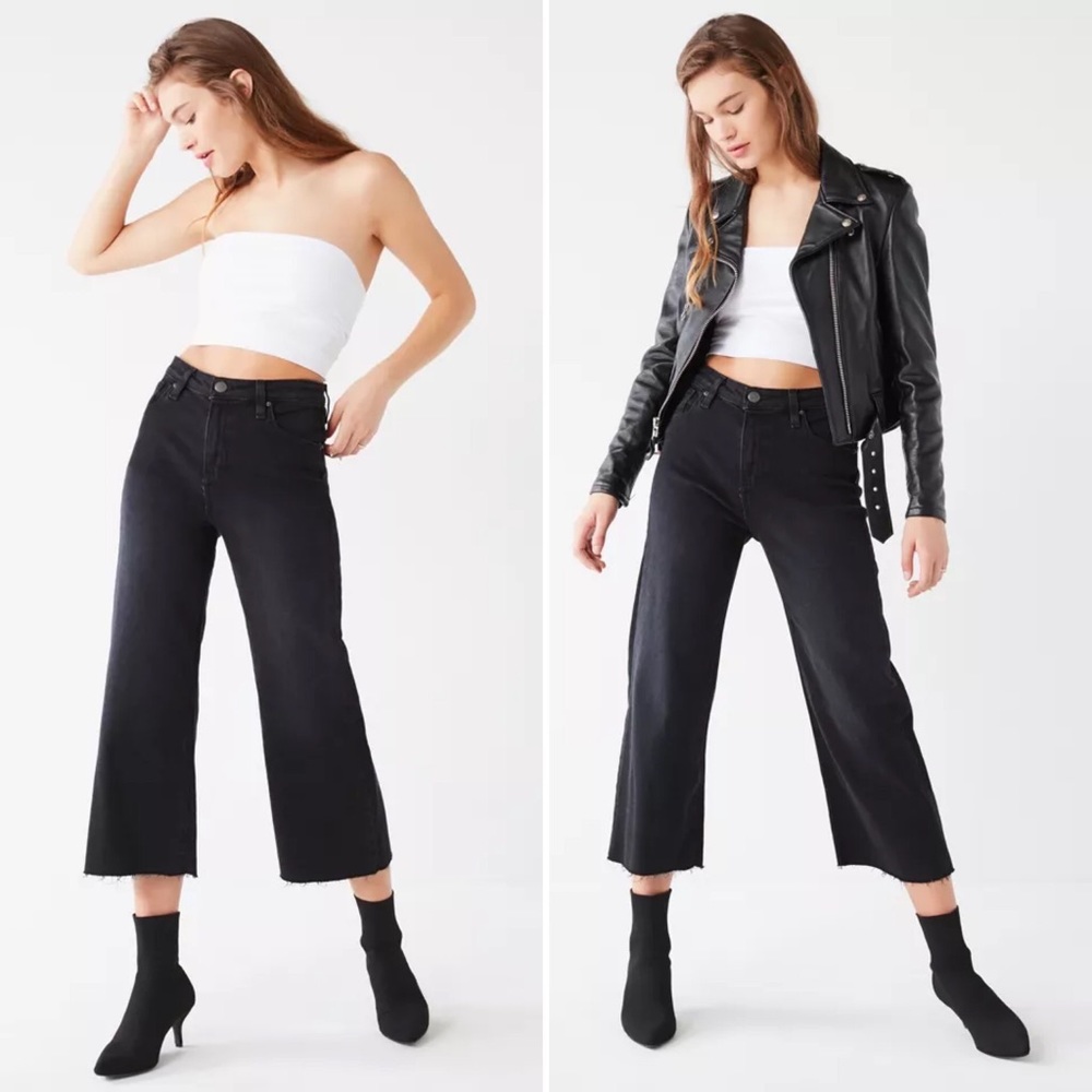 BDG Flood cropped denim culottes jeans 24 - Picture 6 of 17